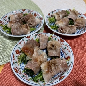 緑黄色野菜を食べやすく！豆苗の肉巻き！